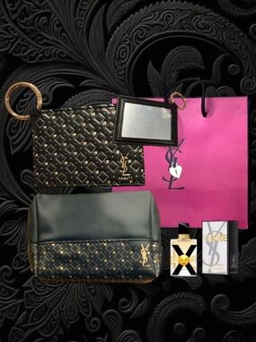 Yves Saint Laurent Beauty Bag, 1 Mirror, Gift Bag, & Empty box 😘 new
